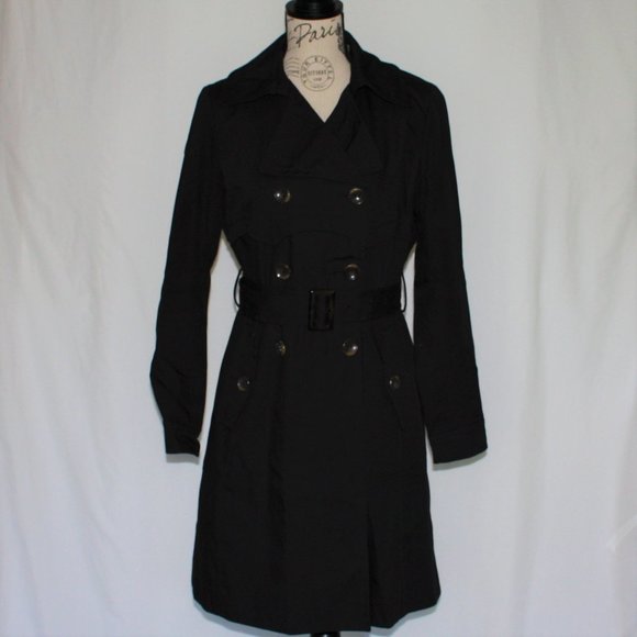 Kenneth Cole New York Women's Black Trench Coat Jacket size M